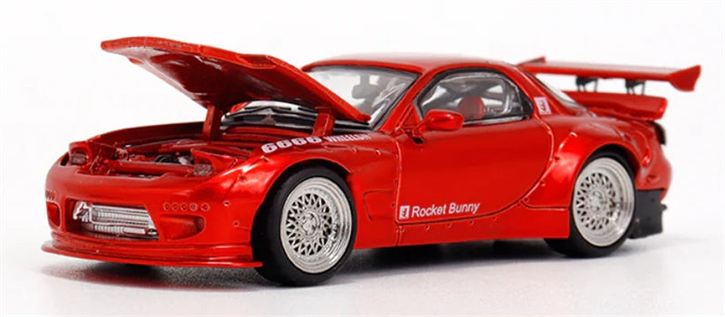 1:64 Mazda RX-7 Rocket Bunny Transparent Red Master DIECAST Limited Edition 799pcs ONLY Model