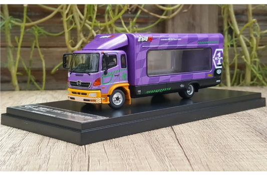 Unique Model x Tiny Hino 500 Ranger EVA Lift up Transport Vehicle Purple 1:64 Truck Pre-built Airliner Model Display view1