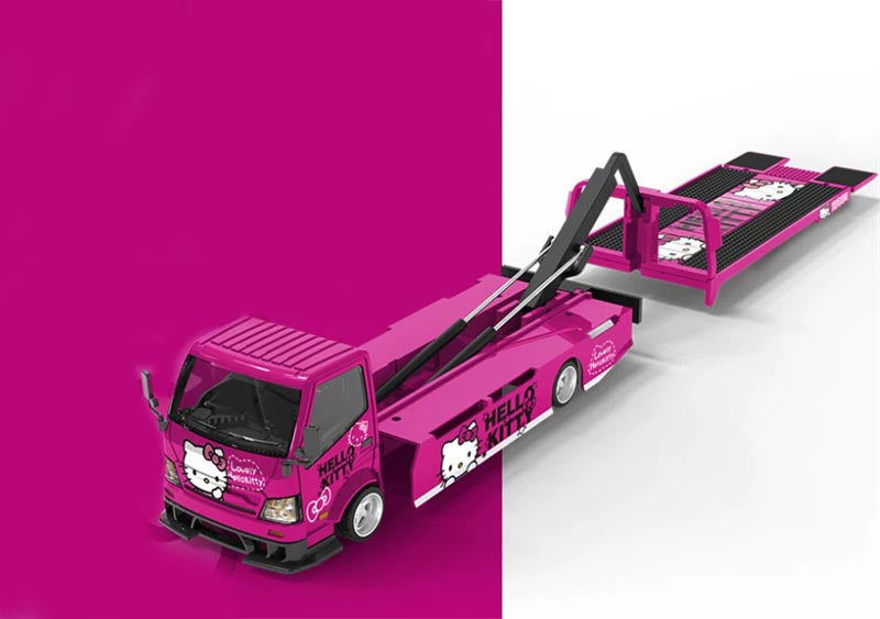 1:64 Hino H300 Kitty Dark Pink COOL.CAR DIECAST Model