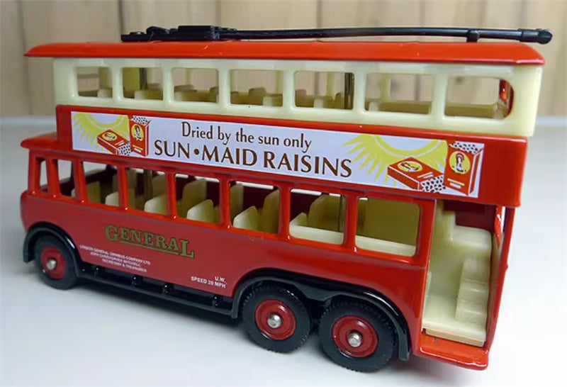 CORGI SUN MAID RAISINS London double decker bus tram red 1:76 Car Pre-built Model