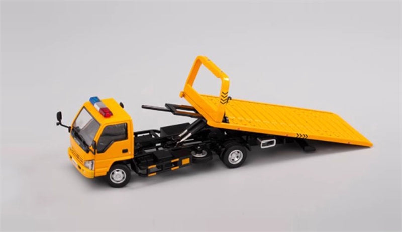 GCD Isuzu N Series REWARD Flatbed Truck Lorry Engineering Yellow LHD 1:64 Truck Pre-built Model view5