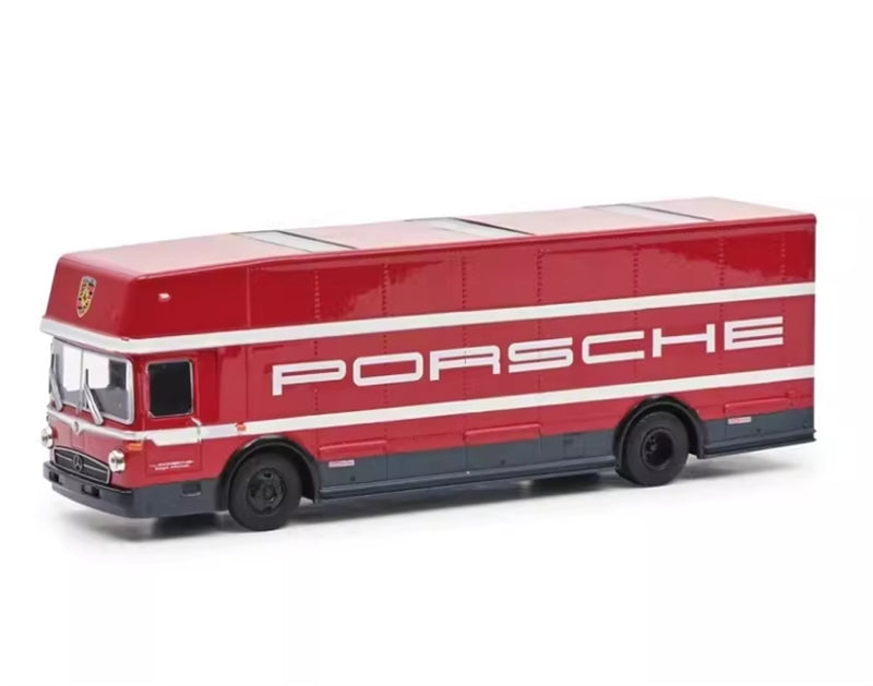 Schuco Mercedes Benz O317 Race Car Transporter Porsche MOTORSPORT Red 1968 1:64 Truck Pre-built ModelSchuco Mercedes Benz O317 Race Car Transporter Porsche MOTORSPORT Red 1968 1:64 Truck Pre-built Model