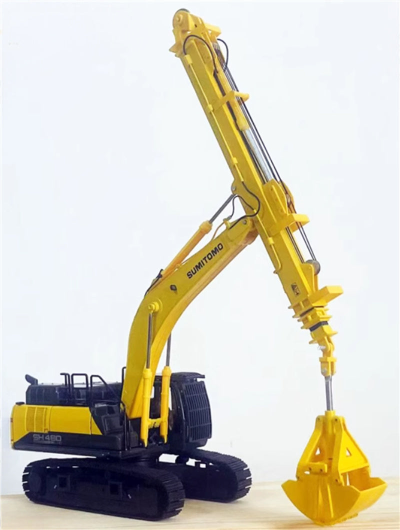 SUMITOMO SH480LHD-7 telescopic arm shell grab bucket Piling machine Limited Collectors Edition 1:50 Truck Pre-built Model