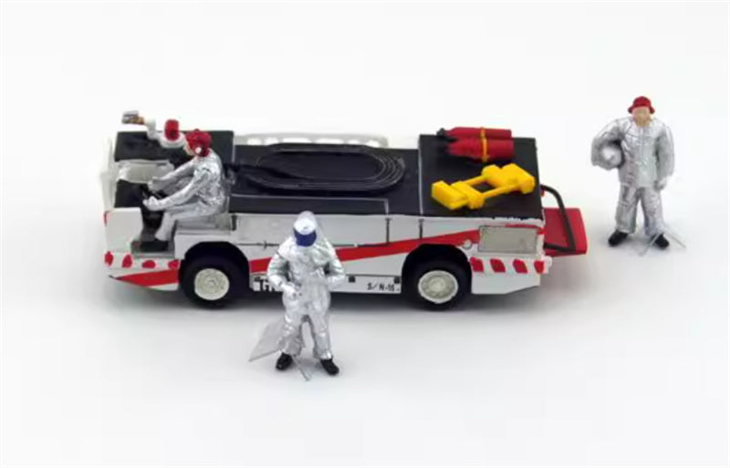 HHOWTOYS US ARMY MORDEN Fight Deck Crew & Fire Engine 1:72 Truck Pre-built Model