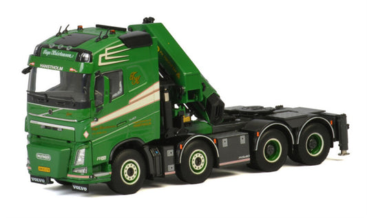 WSI  VOLVO FH4 GLOBETROTTER 8x4 + PALFINGER 7800.2 Tage Kristensen 1:50 Truck Pre-built Model