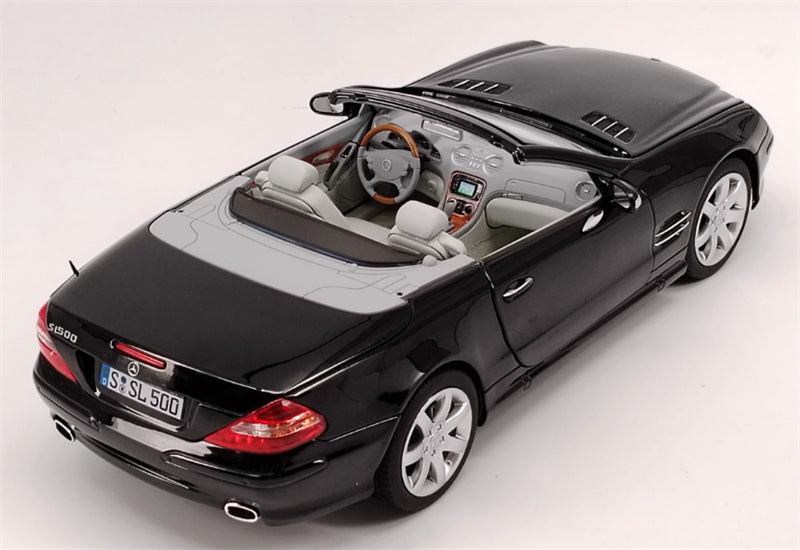 Norev Mercedes Benz SL 500 2003 sports car black 1:18 Car Pre-built Model view6