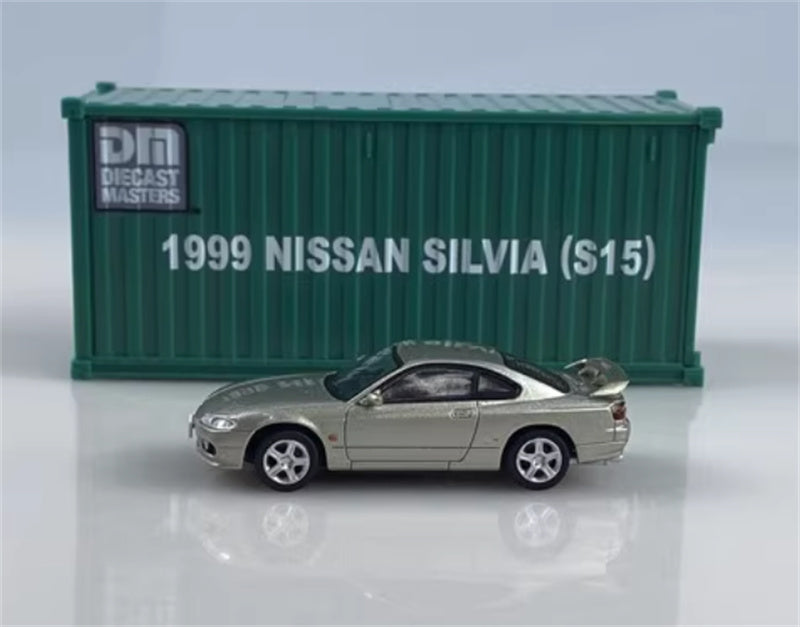 CATERPILLAR NISSAN SILVIA S15 silver Right hand drive 1:64 Car Pre-built Model