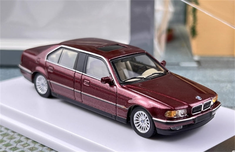 1:64 BMW E38 7 Series L7 98-01 Cherry Red DCM DIECAST Limited Edition 499pcs ONLY Model