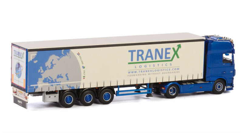 WSI DAF XF SUPER SPACE CAB 4x2 REEFER TRAILER - 3 AXLE Tranex 1:50 Truck Pre-built Model