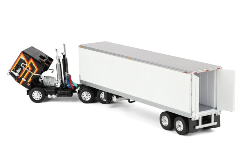 1:64 Peterbilt 352 COE DCP Black / white Diecast Model view4