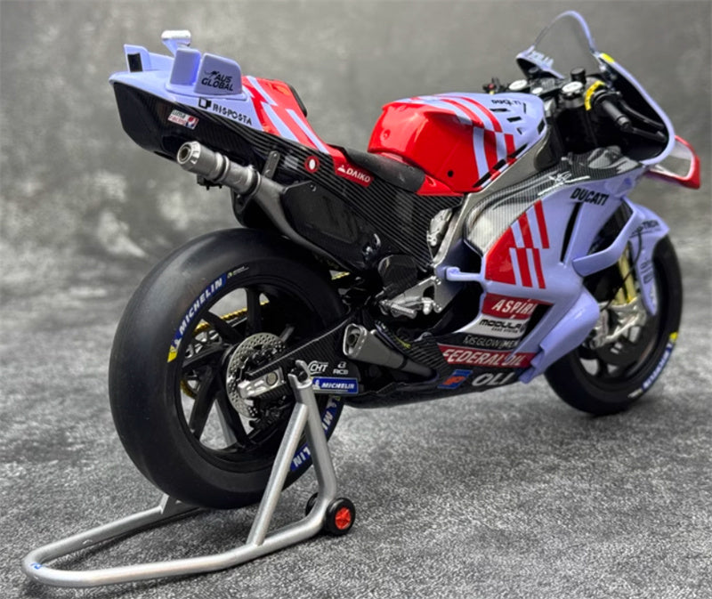 Kiloworks MOTOGP Ducati Gresini Racing Team GP23 Alex 73 # Pony blue 1:12 motorcycle Pre-built Model