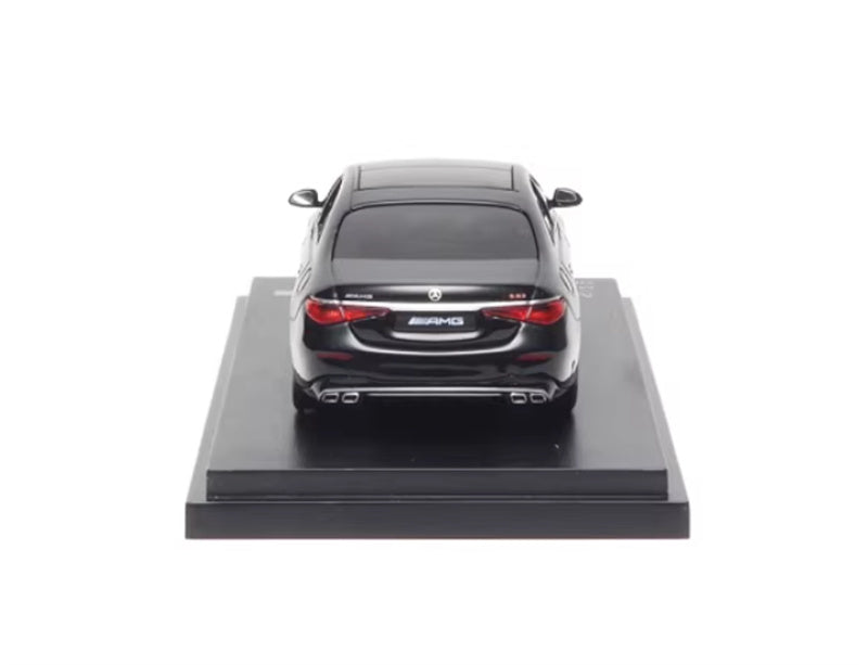 Almost Real Mercedes - AMG S 63 E Performance 2023 Obsidian Black 1:64 Car Pre-built Airliner Model Display view6
