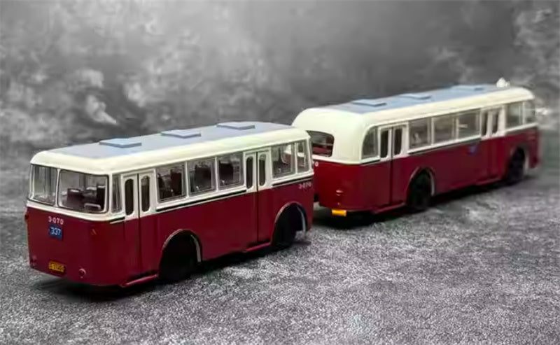 Beijing Public Transport Route 337 Skoda 706RO + Trailer 1:64 Bus Pre-built Model view5