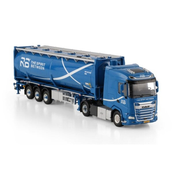 1:50 DAF RB LOGISTICS XG 4X2 40FT CONTAINER TRAILER 3 AXLE WSI  Blue DIECAST Model