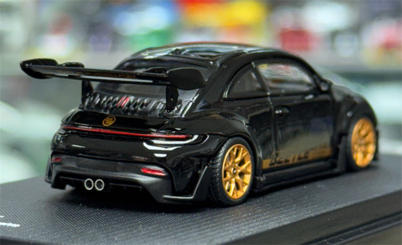 1:64 Porsche 911 992 GT3 Black Gold Wheel Beetle RS TimeMicro x PSC DESIGN Limited Edition DIECAST Civil Car Model