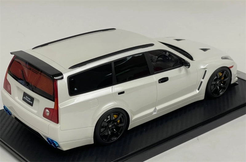 1:18 Nissan Stagea GT-R35 Custom Version Wagon  Pearl White IVY Merit Limited Edition 50PCS ONLY Resin Model