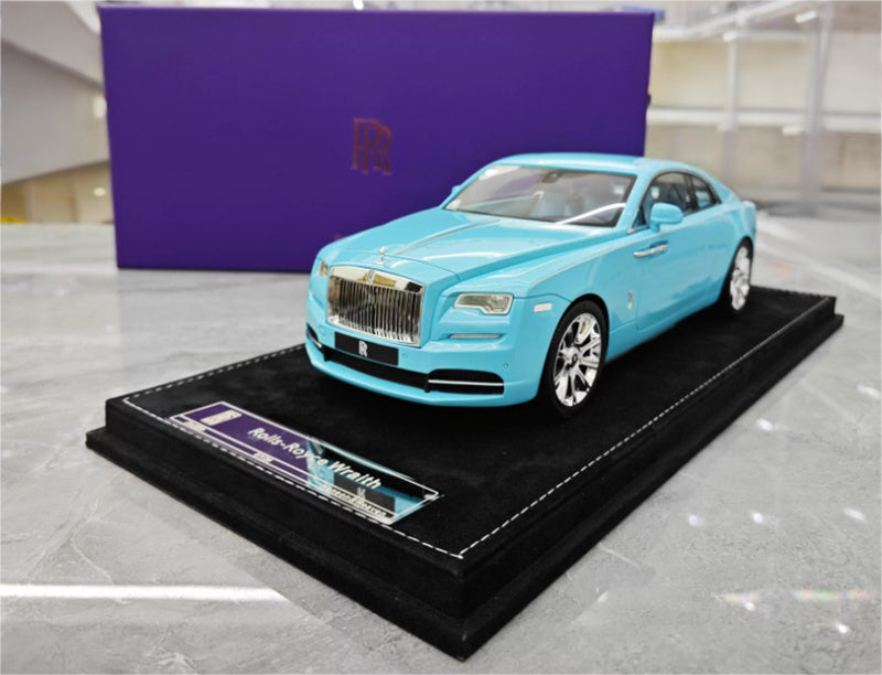 HH Model Rolls Royce Wraith Blue Limited Edition 30PCS ONLY 1:18 Car Pre-built Model view1