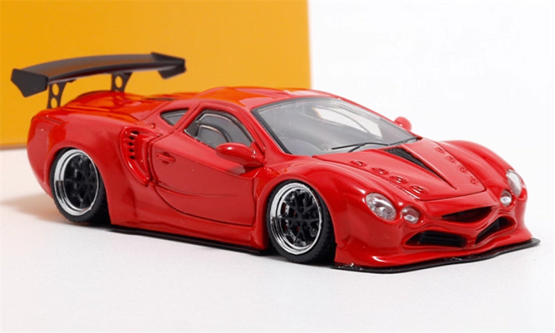 Mortal LBWK wide body modified Orochi supercar red Limited Edition 799PCS ONLY 1:64 Car Pre-built Model view6