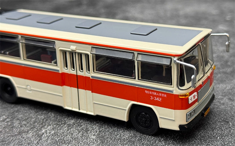 Beijing Public Transport BG670 1 Road articulated bus tangerine orange 1:64 Bus Pre-built Model view11