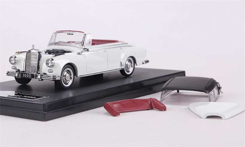 GFCC Mercedes Benz 300D 1959 Convertible White LHD 1:64 car Pre-built Model view4