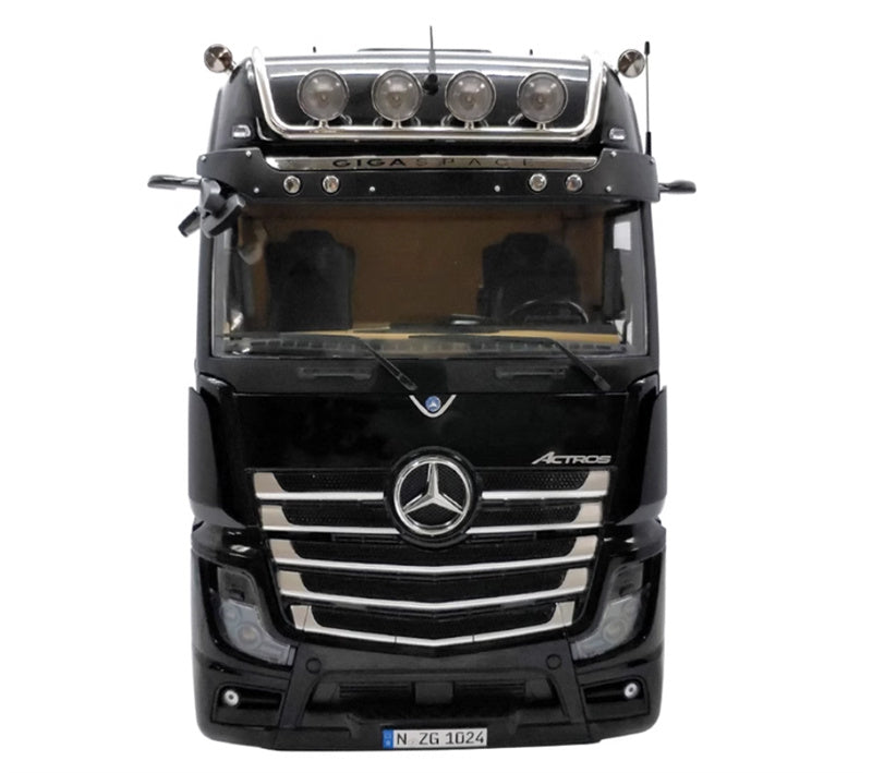 NZG Mercedes Benz Actros Lohr Black Benz logo + double-layer trailer KIT 1:18 DIECAST Truck Lorry