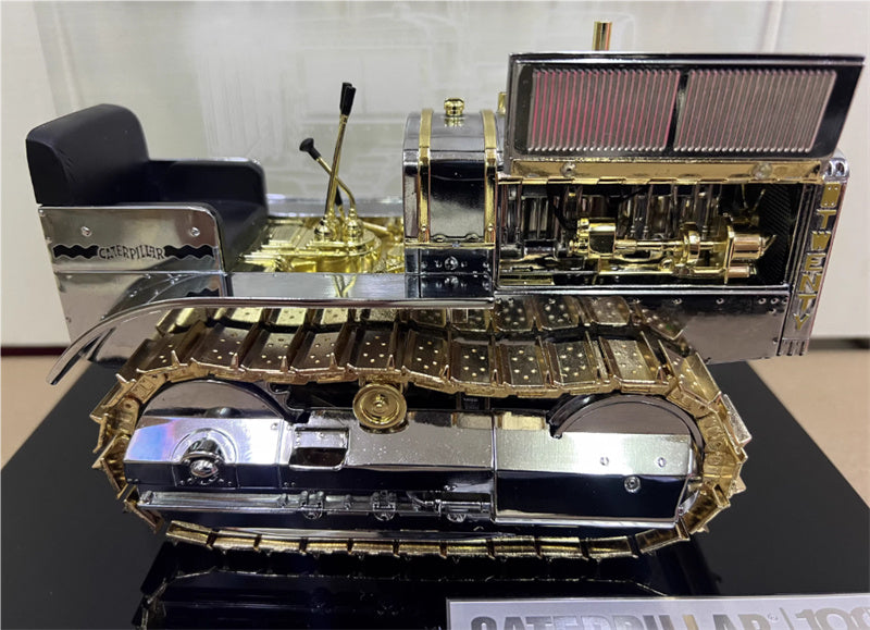 CATERPILLAR TWENTY Tracked Tractor with Chrome and Gold Plating - 100th anniversary Edition Limited Edition 1:16 Truck Pre-built Model