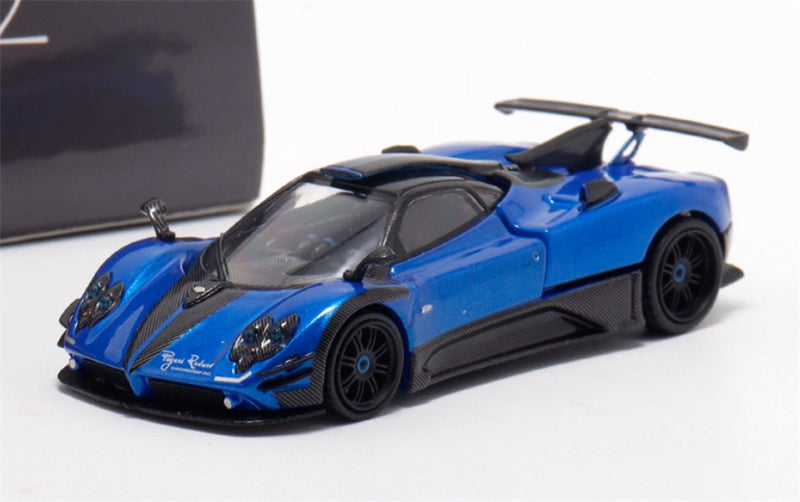 HKM Premium Pagani Zongta 760 hardtop blue Limited Edition 999PCS ONLY 1:64 Car Pre-built Model view5