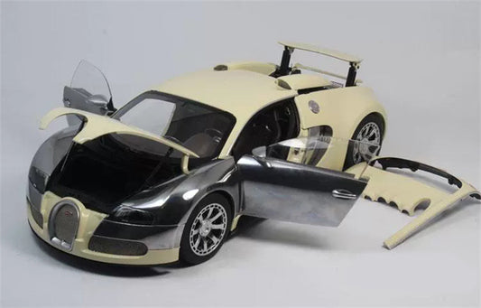 AUTOART Bugatti Veyron Ledition Centenaire Racing Cream White Silver Plated 1/18 DIECAST car