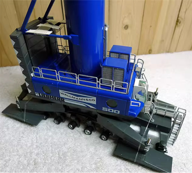 NZG Liebherr LHM 500 Mobile Harbour Wallmann & co Crane blue 1:87 DIECAST Crane Truck