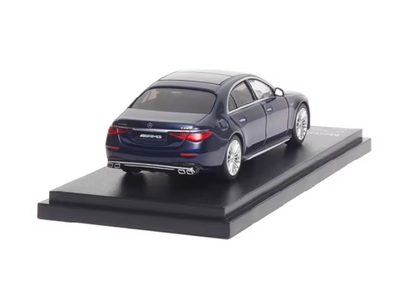 Almost Real Mercedes - AMG S 63 E Performance 2023 Nautic Blue 1:64 Car Pre-built Airliner Model Display view7