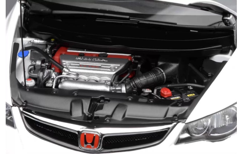 1:18 Honda Civic Type R FD2 Late Version MotorHelix Limited Edition 599PCS ONLY Premium White Pearl Diecast Model view5
