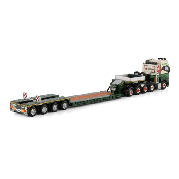 1:50 VOLVO WESTDIJK SE FH5 8X4 W/ ADD ON AXLE LOW LOADER 4 AXLE WSI Diecast Model