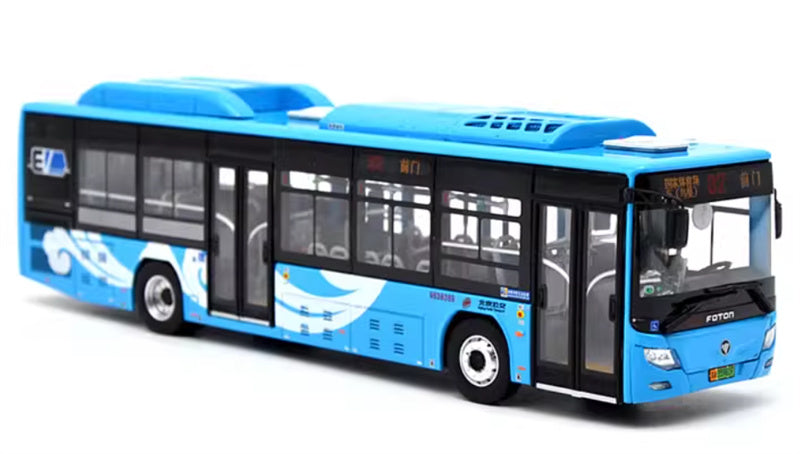 Beijing Public Transport Foton Xiangyun Blue Single Machine Route 82 1:64 Bus Pre-built Model view4