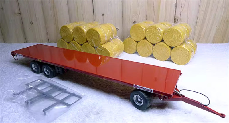REPLICAGRI MAUPU PLATEAU ROUGE + 30 BALLES DE PAILLE Plastic hay bales 1:32 Truck Accessories Pre-built Model