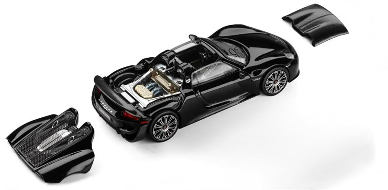 1:64 Porsche 918 Spyder Black Trends Hobby DIECAST Civil Car Model