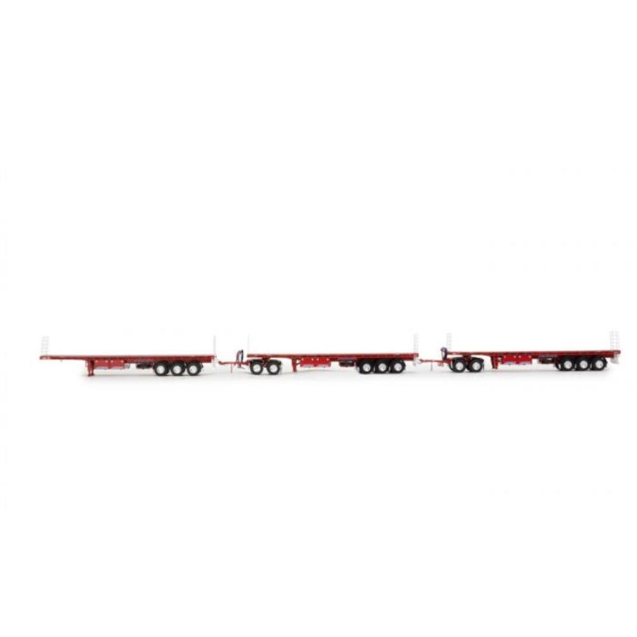 MAMMOET TRIPLE ROAD TRAIN TRAILER - 3 AXLE + DOLLY SET - 2 AXLE 1:50 DIECAST Truck Lorry