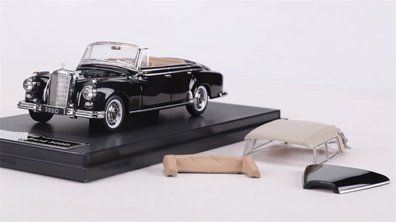 GFCC Mercedes Benz 300D 1959 Covertible Black LHD 1:64 car Pre-built Model view6