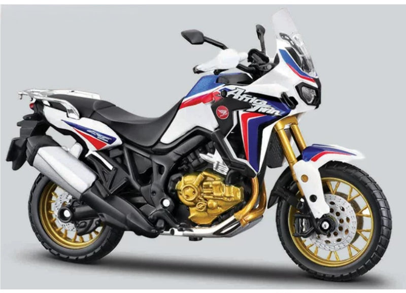 1:18 Honda Africa Twin DCT 2016 White/Blue  Maisto  Diecast Motorcycle Model