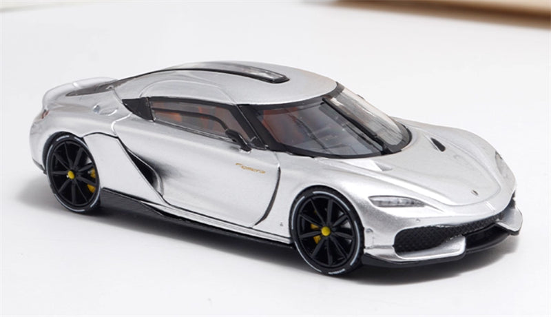 BriScalemicro Koenigsegg Gemera Silver Limited Edition 299PCS ONLY 1:64 Car Pre-built Model view3