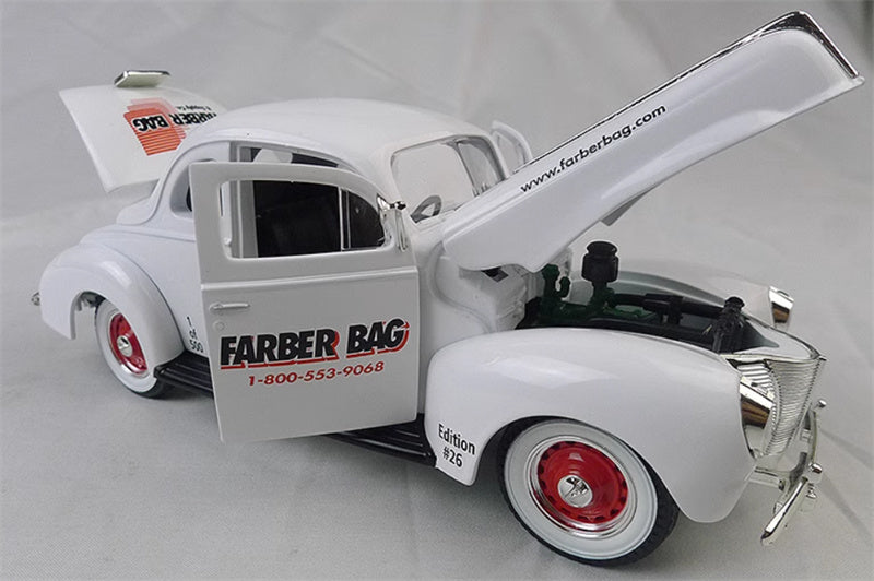 SpecCast Farber Bag 1940d Vintage Car white Limited Edition 500PCS ONLY 1:25 Car Pre-built Model