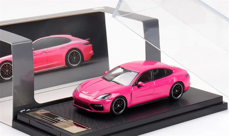 Furuya Porsche Panamera Rose Red Sedan Edition 1:64 car Pre-built Model view7