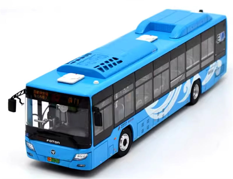 Beijing Public Transport Foton Xiangyun Blue Single Machine Route 82 1:64 Bus Pre-built Model view5