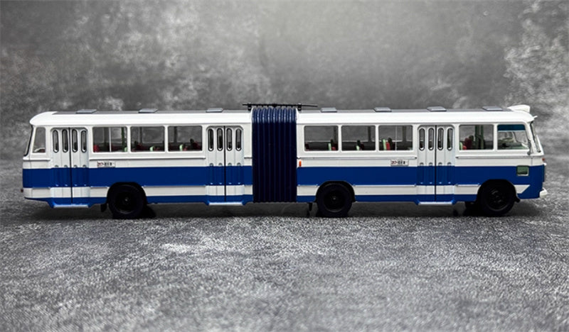 AUTO-GLIMPSE Shanghai Bus SK661 articulated trolley bus Royal Blue 217 Road Low rated version (flat peak type) 1974-1988 1:64 Bus Pre-built Model view3