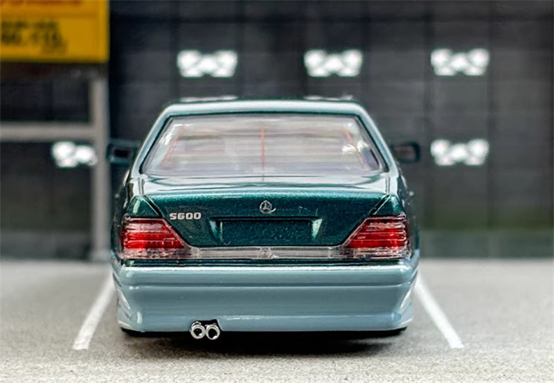 SW Mercedes Benz S600 W140 Green Hybrid Limited Edition 499PCS ONLY 1:64 car Pre-built Model view7
