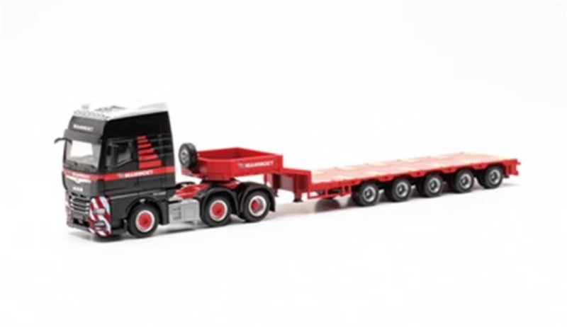 Mammoet MAN TGX 3-axle low plate trailer 1:87 Truck Pre-built Model