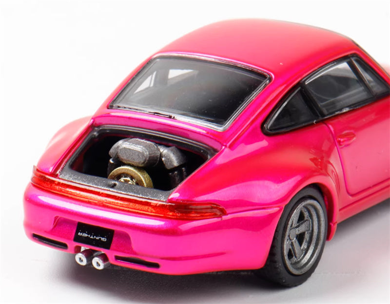 SW Porsche Gunther Werks 993 Electric Pink Hard Top Limited Edition 499PCS ONLY 1:64 car Pre-built Model view4