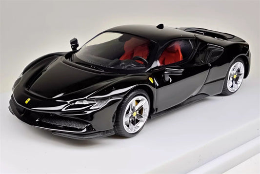 Lang feng Model Ferrari SF90 supercar Black hardtop 1:64 Car Pre-built Airliner Model Display view1