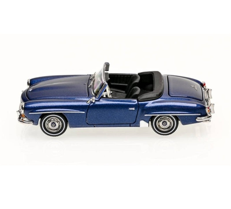 GFCC Mercedes Benz 190SL Convertible Luxury Classic Car Blue 1957 Soft top 1:64 car Pre-built Model view2