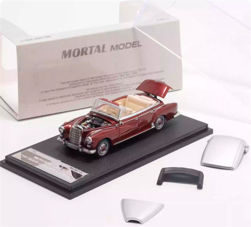 Mortal Mercedes Benz TYP 300D Cabriolet W189 Limited Edition 499PCS ONLY Red silver dual color 1:64 Car Pre-built Model view9