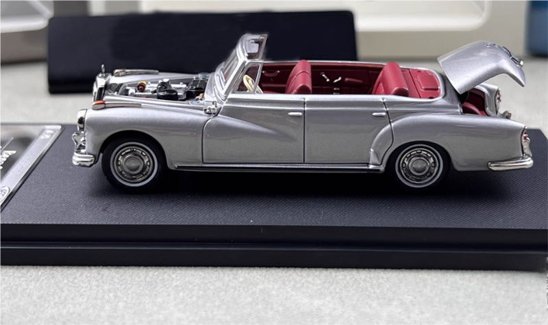 SEEKER Mercedes Benz 300D Adenauer W189 1959 convertible Soft top iron gray 1:64 Car Pre-built Model view4